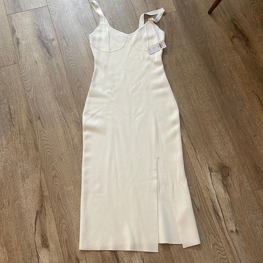 Abercrombie and Fitch white knit dress